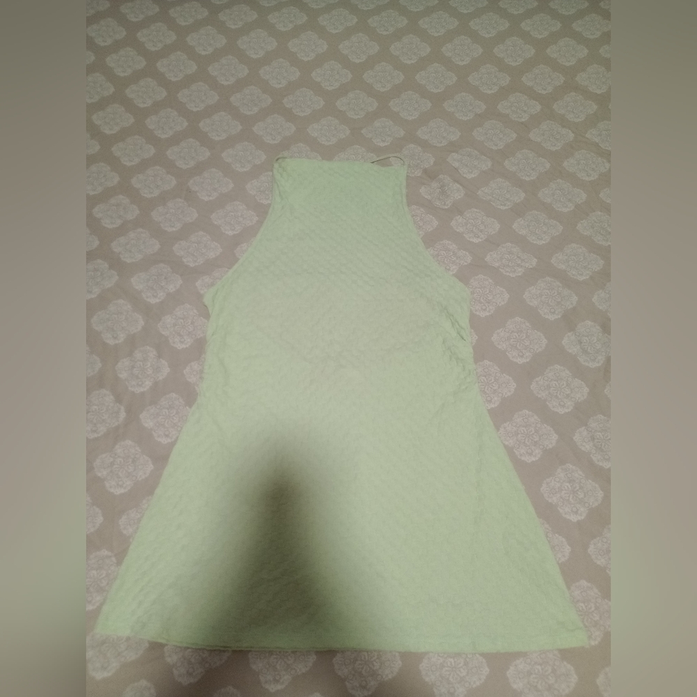 Free People Backless Halter Dress in Light Green